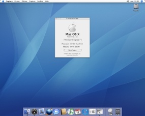 Capture écran du Power Macintosh G4 sous Mac OS 10.4.11