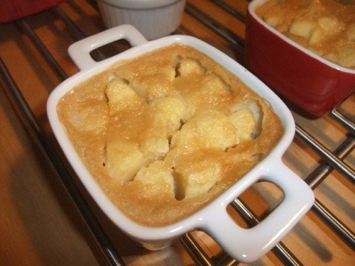 Photo du clafoutis coco en fin de réalisation