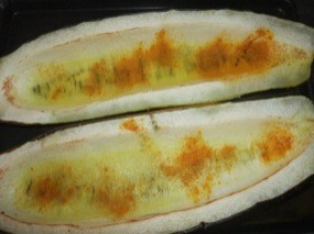 Courgette cuite au four