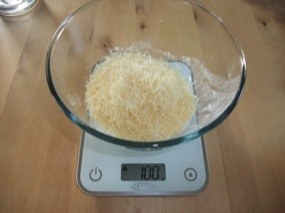 Photo du saladier avec ajout du fromage