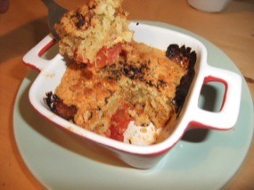 Crumble à la tomates en phase 'dégustation'