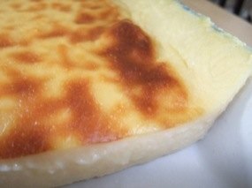 Le flan après cuisson et après quelques heures au frigo