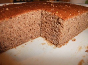 Détail de la pâte cuite ressemblant à de la mie de pain