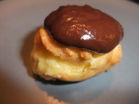 Photo d'une profiterole en macro