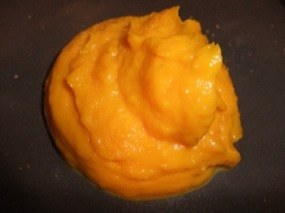 Purée de potimarron en assiette