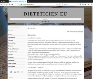 Capture d'écran du site https://dieteticien.eu