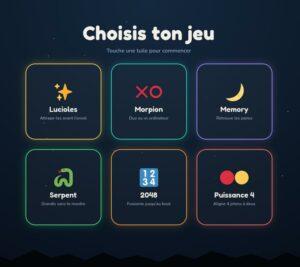 Capture d'écran d'accueil de la borne en mode Kiosque
